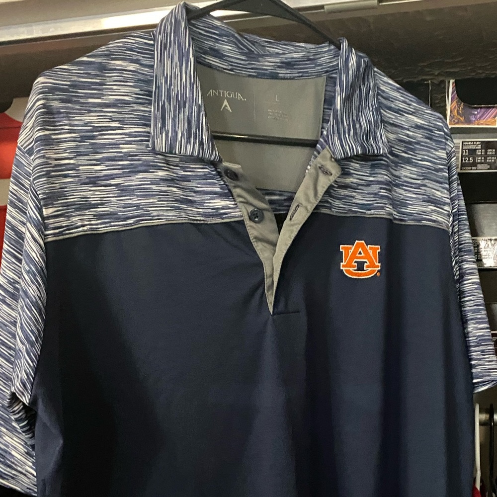 Antigua Auburn University polo shirt Sz L
